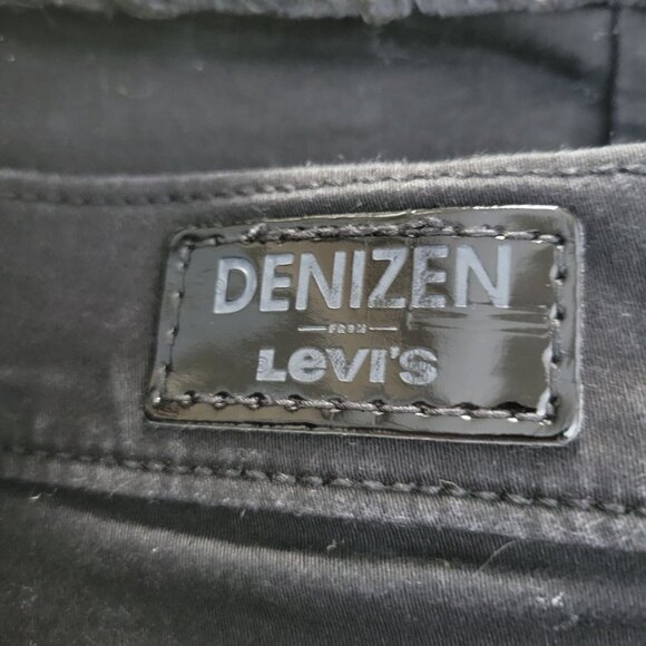 Levi's Denizen Junior Sz 3 Black High-Rise Shortie Cuffed Stretch Denim Shorts - Picture 7 of 8